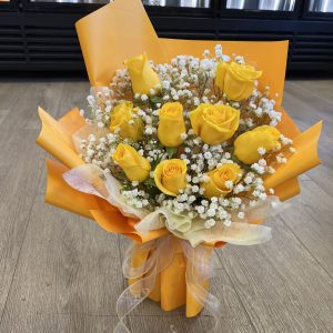 Golden Sunshine Rose Bouquet
