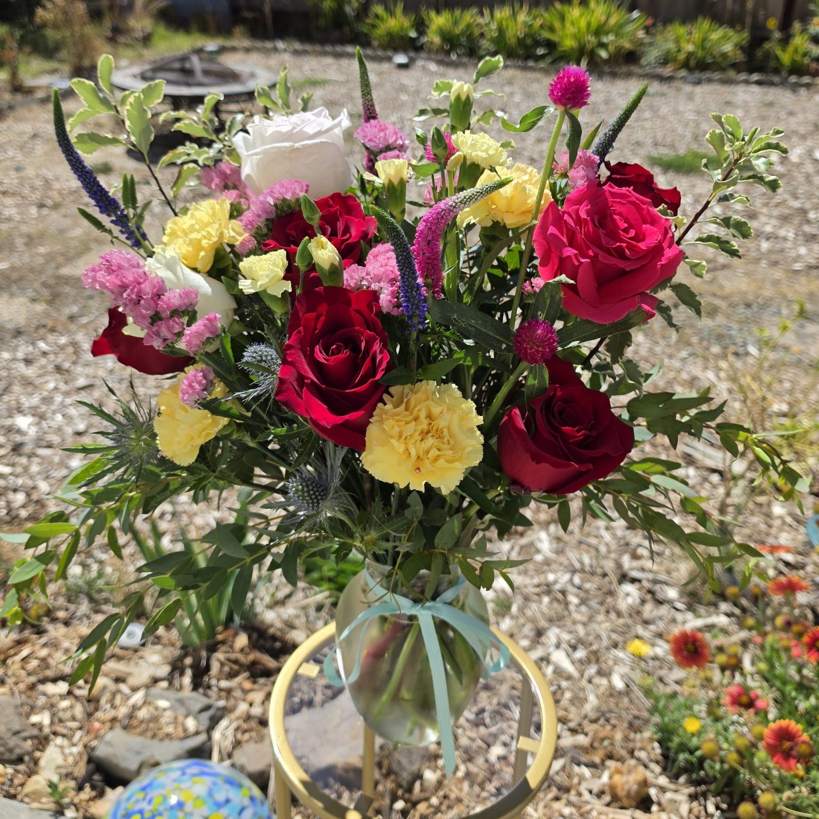 Vibrant Rose Home Décor Vase